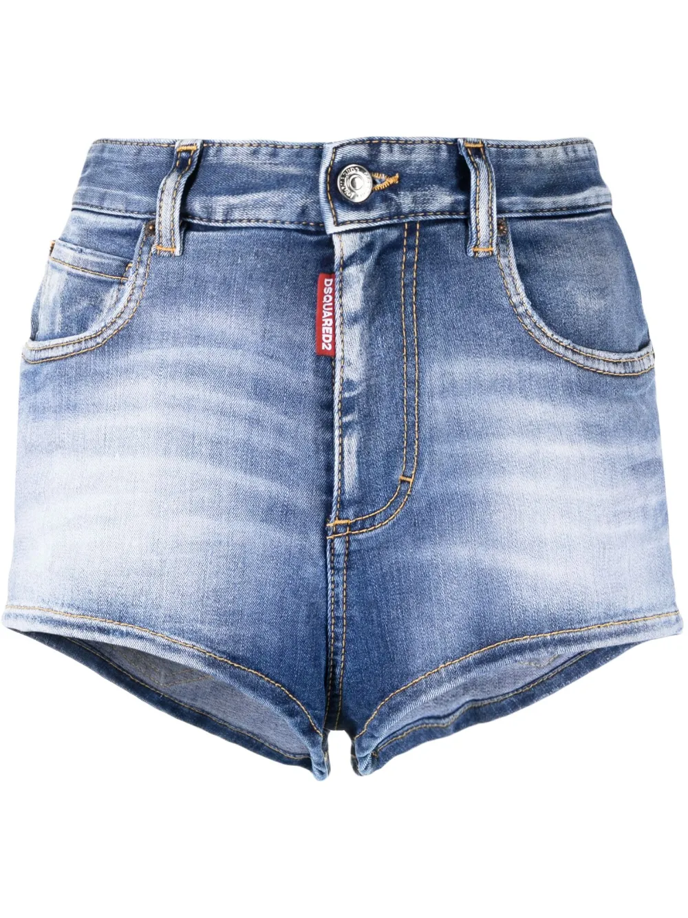 Cheap DSQUARED2 stonewashed denim shorts Women