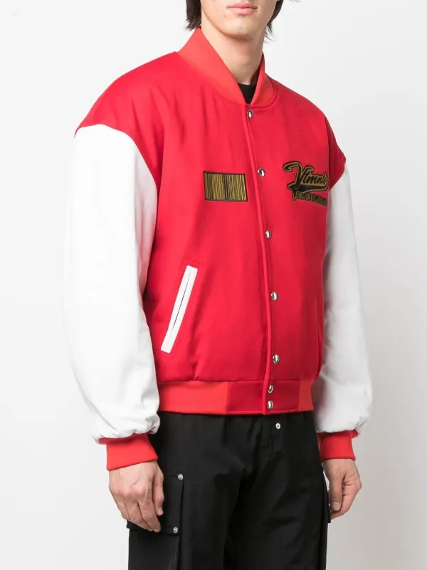 VTMNTS Embroidered Logo Bomber Jacket | Red | FARFETCH