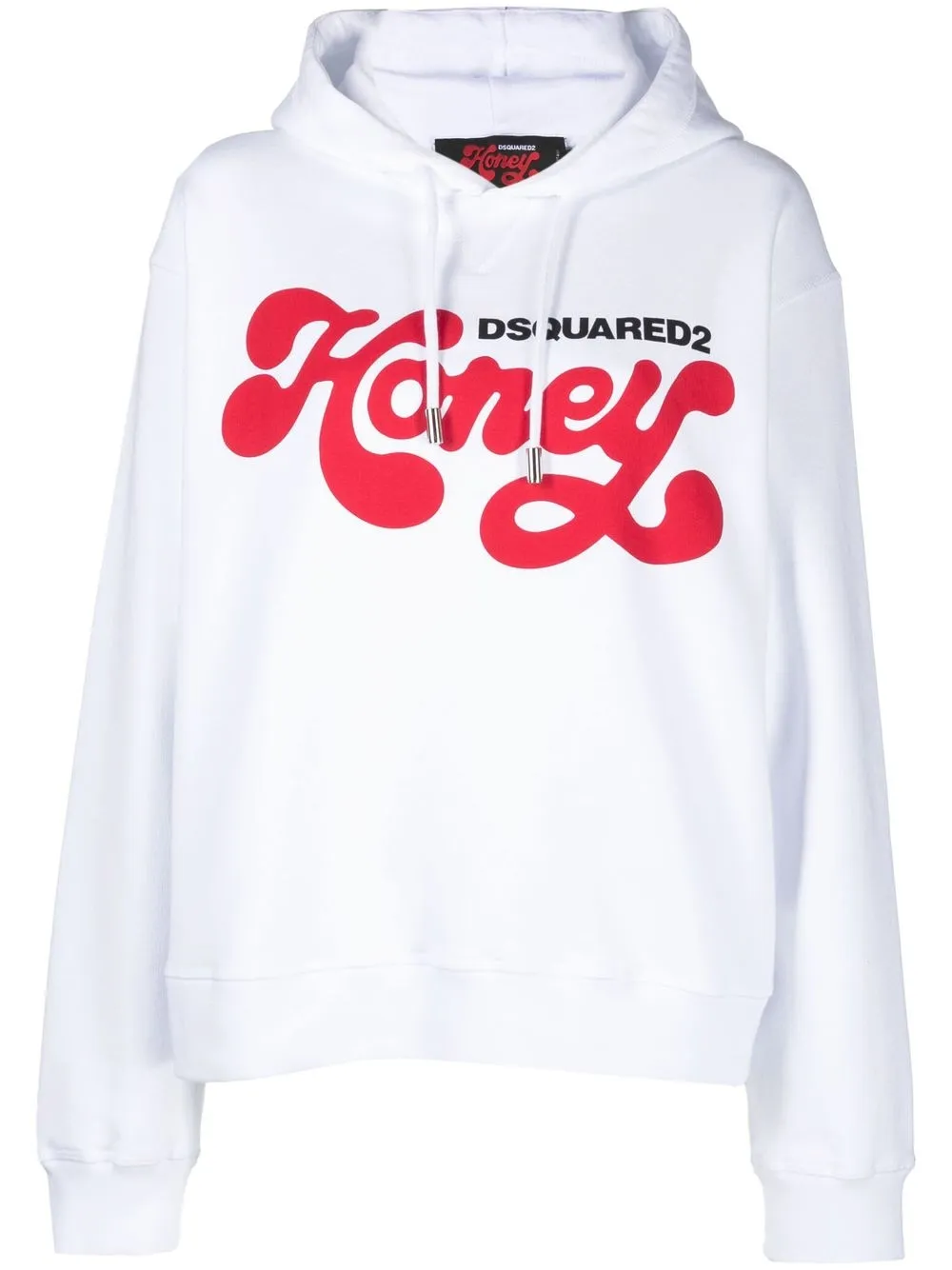 

Dsquared2 logo-print cotton hoodie - White