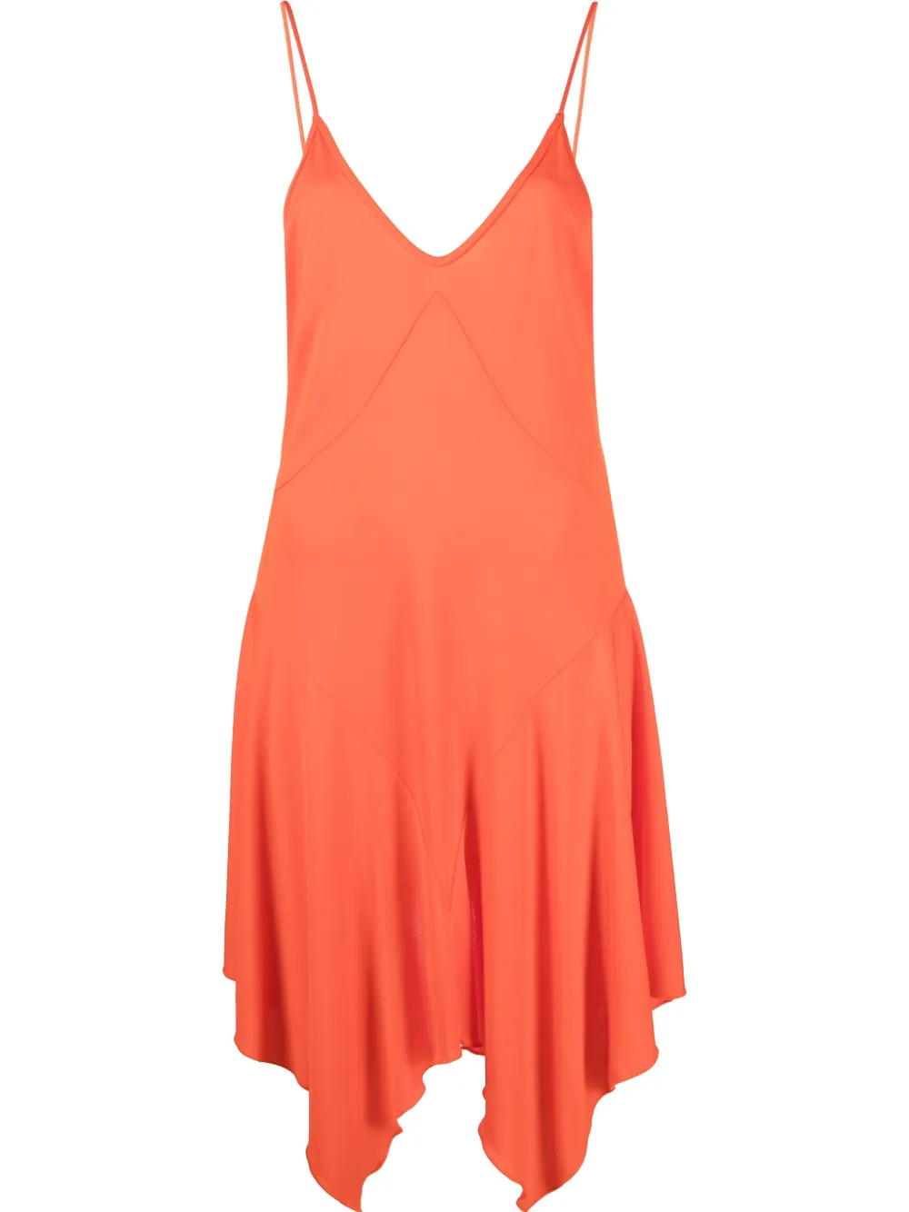 

Dsquared2 vestido asimétrico con tirantes finos - Naranja