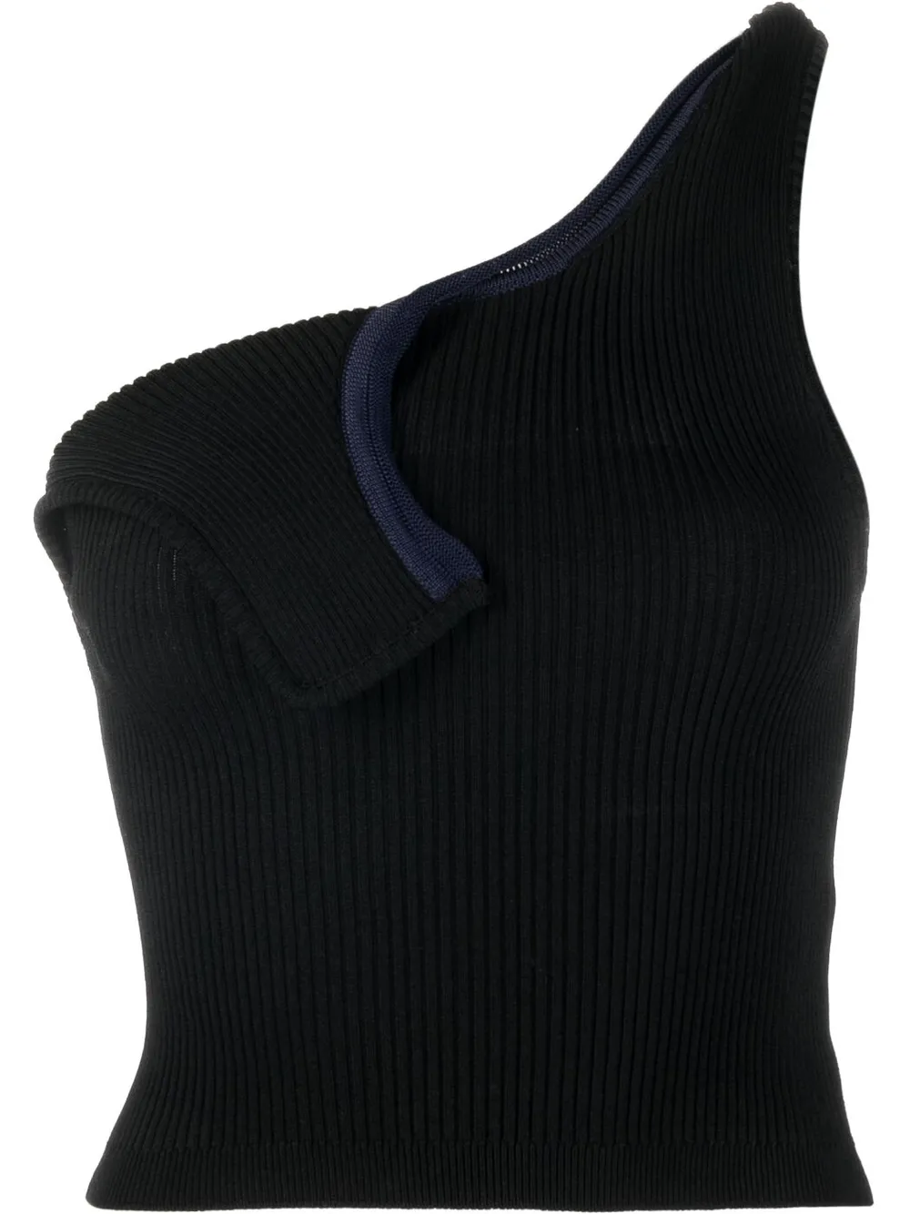 asymmetric one-should knitted top