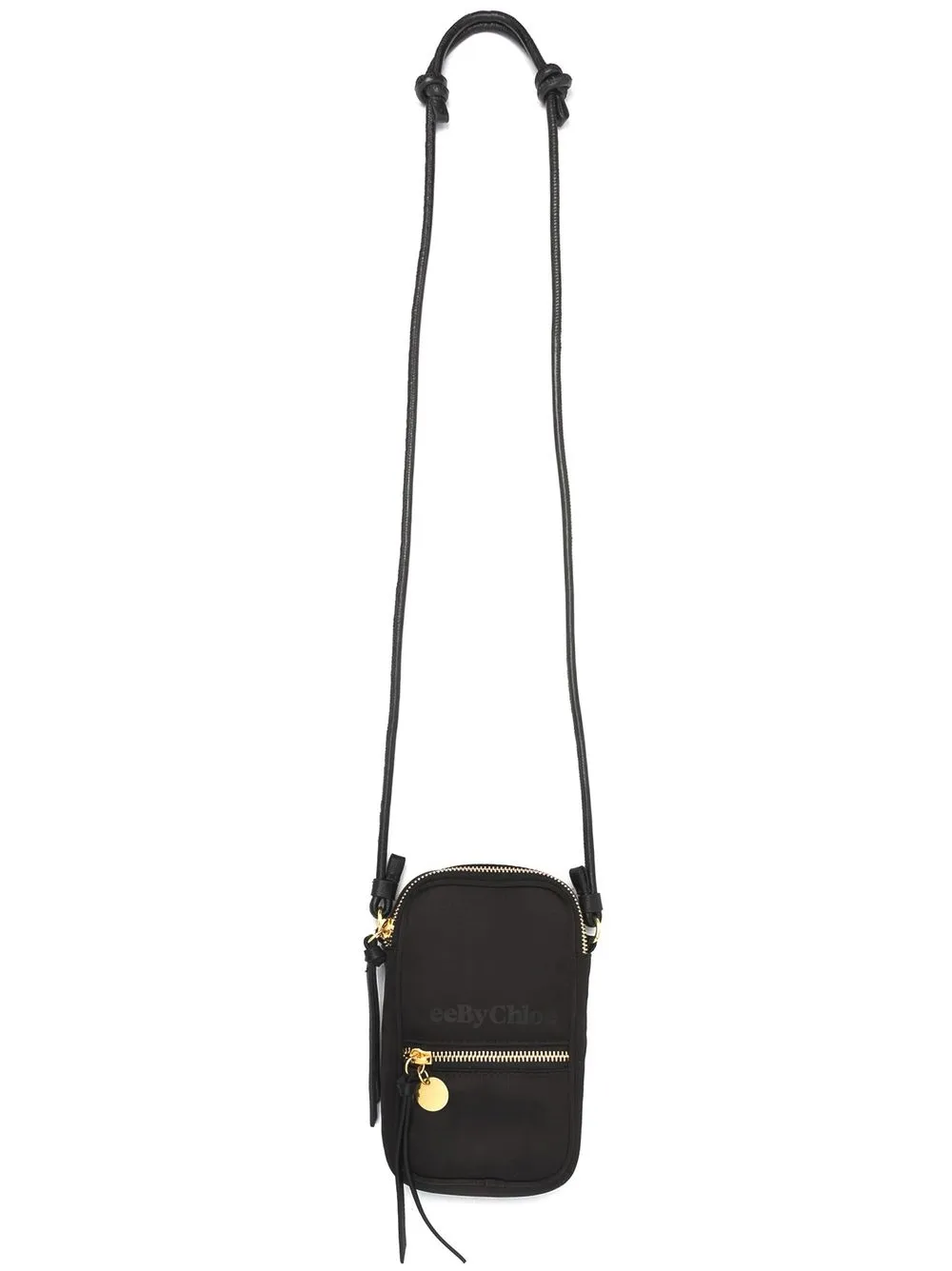 

See by Chloé bolsa mini con logo estampado - Negro