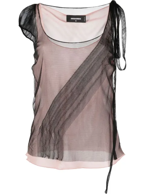 Dsquared² Elegant Gray Cotton Top for Women main image 1