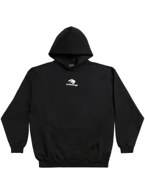 Balenciaga logo-print cotton hoodie