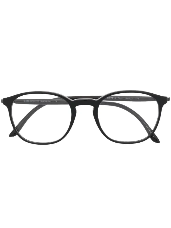 Giorgio Armani ラウンド眼鏡フレーム | ブラック | FARFETCH JP