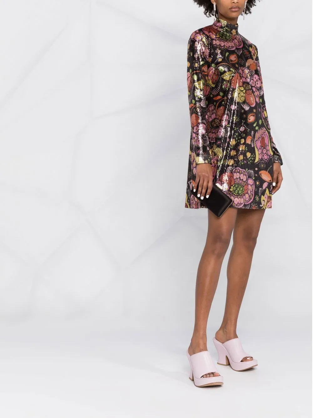La DoubleJ Mini-jurk met pailletten - Zwart