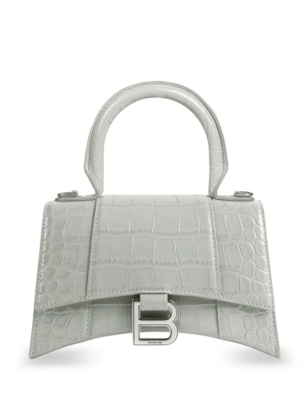Balenciaga Small Hourglass Shoulder Bag In Grey