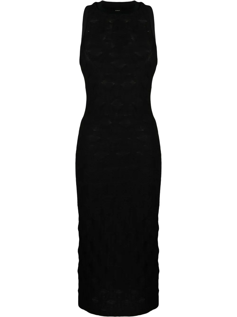 

PINKO vestido midi con motivo bordado - Negro