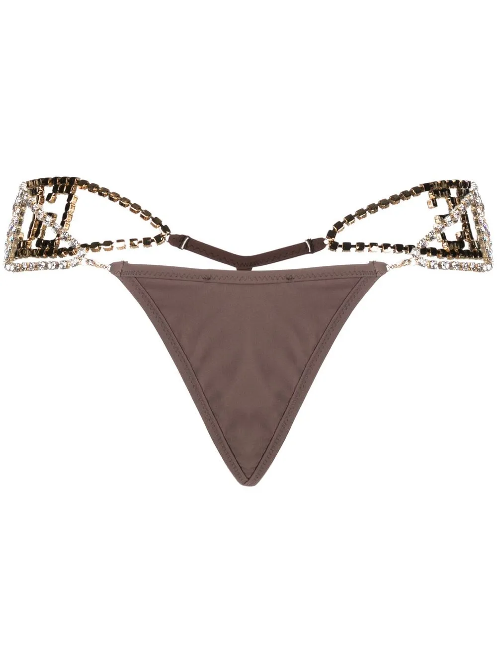 

Gcds logo-plaque bikini bottoms - Brown