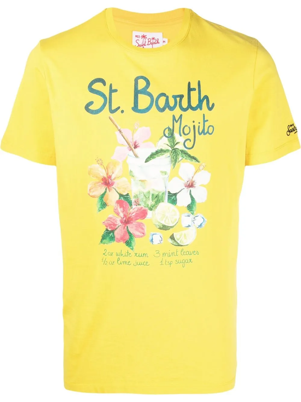 

MC2 Saint Barth playera con estampado gráfico - Amarillo