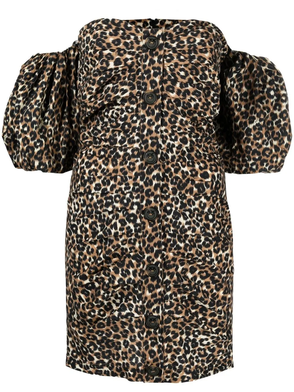 

PINKO leopard-print off-shoulder dress - Black