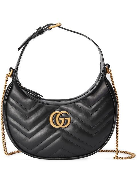 Gucci GG Marmont half-moon shaped mini bag