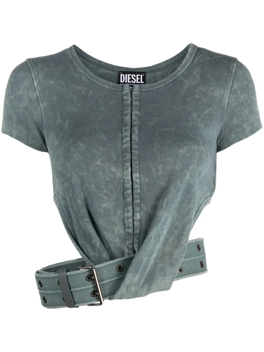 

Diesel belted-waist short-sleeved T-shirt - Grey