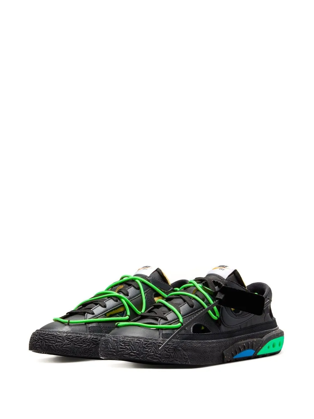 Nike X Off-White Blazer Low 77 sneakers - OW BLACK GREEN FLUO