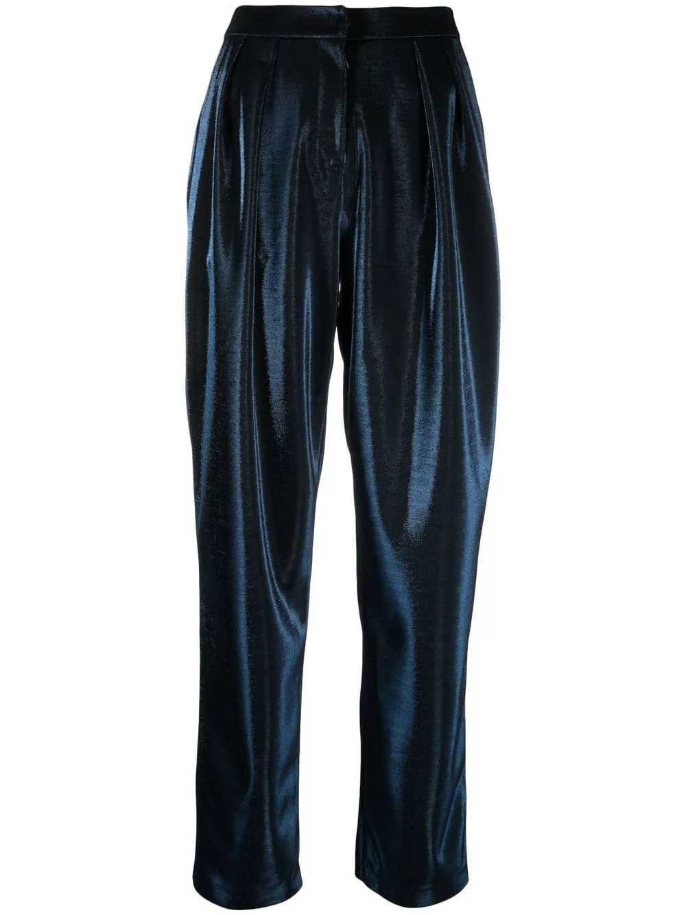 

Emporio Armani pantalones anchos con tiro alto - Azul