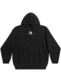 Balenciaga logo-print cotton hoodie - Black