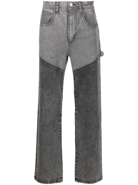 Andersson Bell two-tone straight-leg jeans