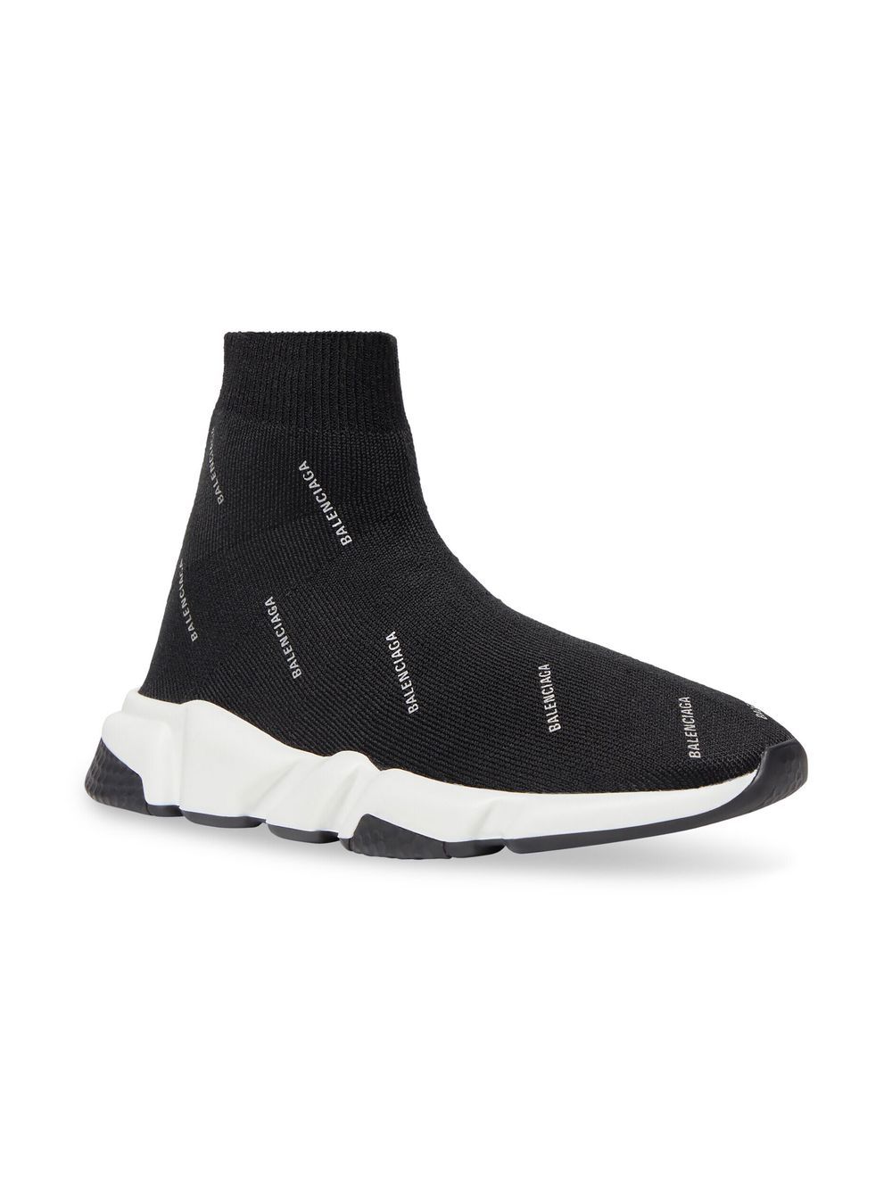 Balenciaga Kid's Sock Knit Trainer Sneakers, In Black ModeSens