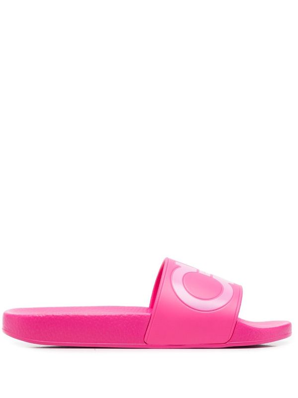 salvatore ferragamo slides pink