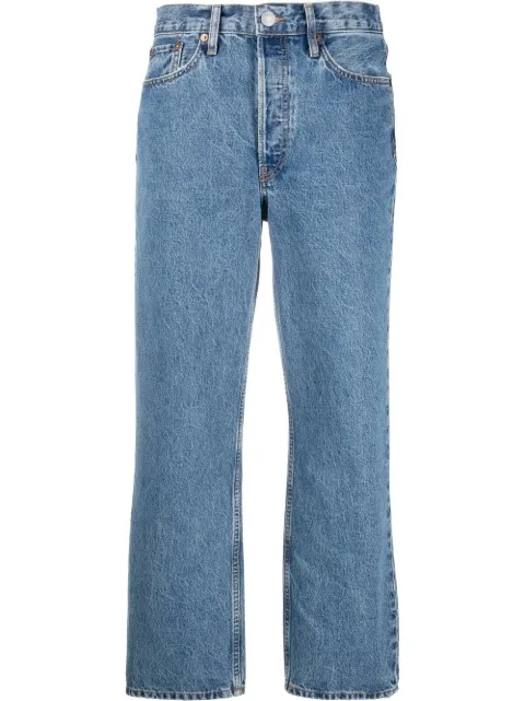 RE/DONE high-waisted straight-leg jeans