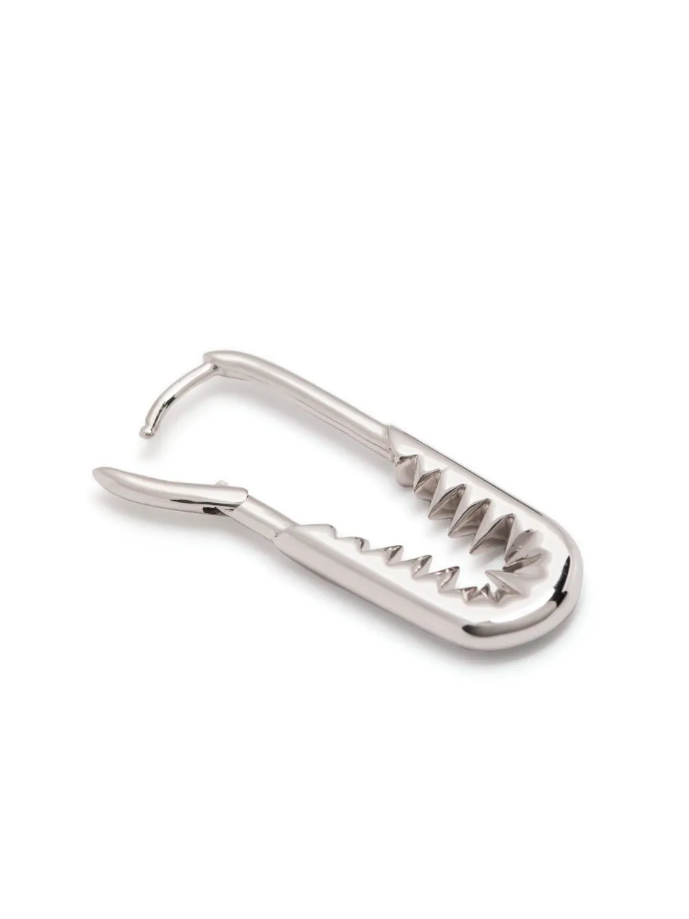 Kasun London Safety-pin Hoop Earring In Silver