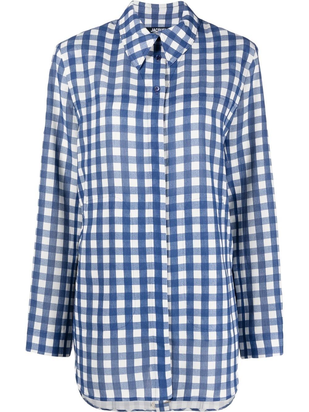 Image 1 of Jacquemus open front gingham shirt