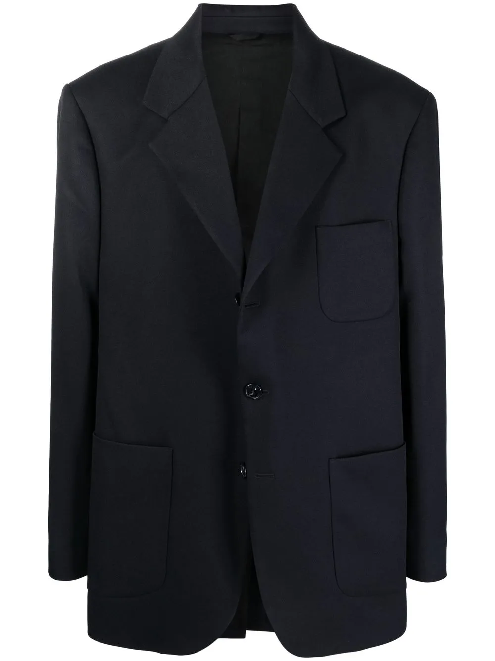 

Raf Simons blazer con parche del logo - Azul