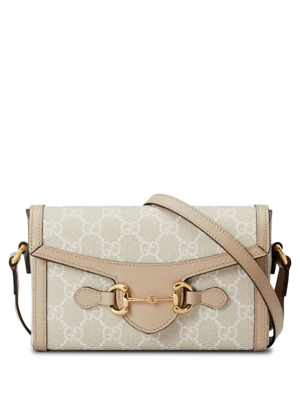 Gucci Horsebit 1955 mini bag in white leather