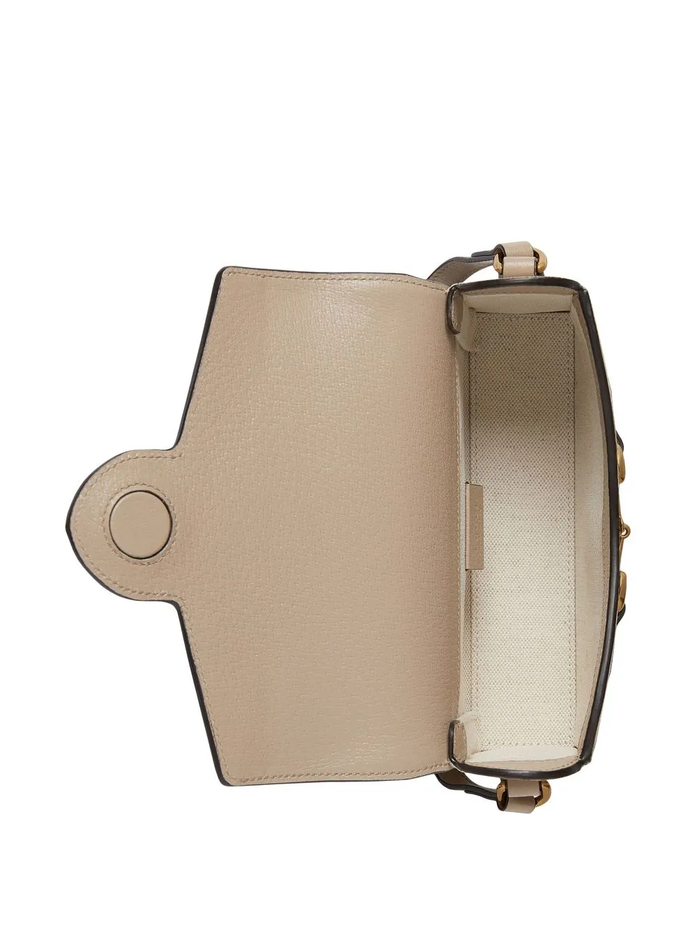 GG HORSEBIT 1955 MINI 18 BAG BEIGE CANVAS AND BROWN CALFSKIN