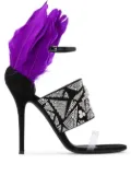 Giuseppe Zanotti Talia feather-detail sandals - Black