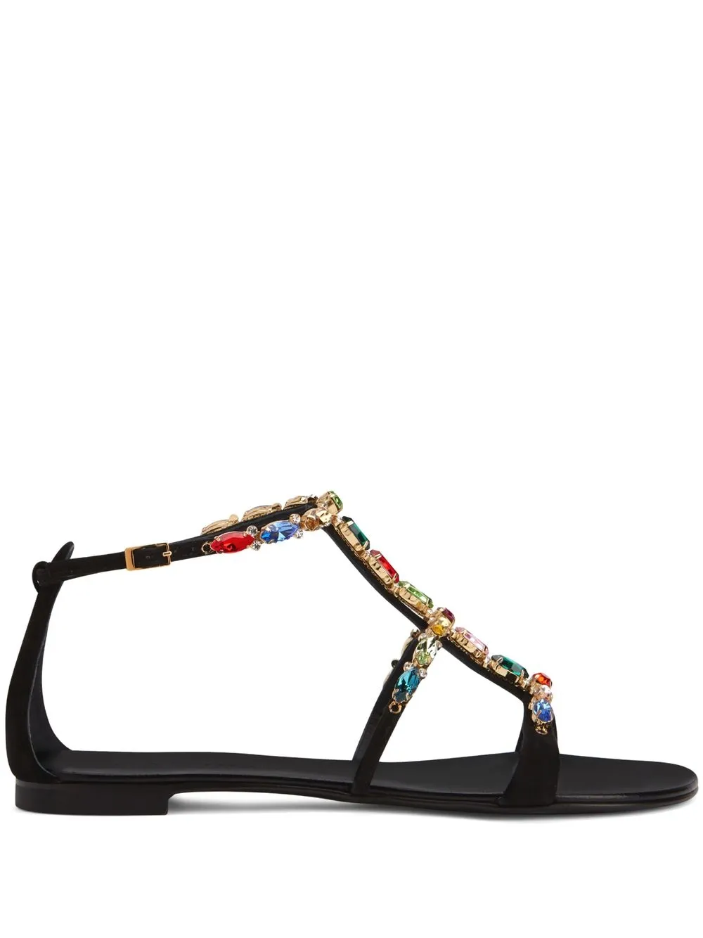 

Giuseppe Zanotti Elba crystal-embellished sandals - Black