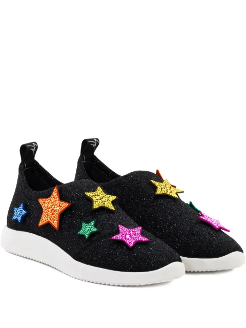 Giuseppe Zanotti rhinestone-embellished star patches