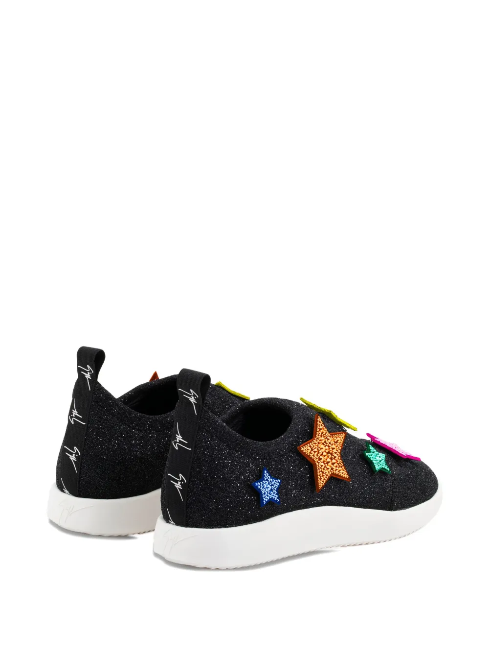 Giuseppe Zanotti Sterpatches verfraaid met stras Zwart