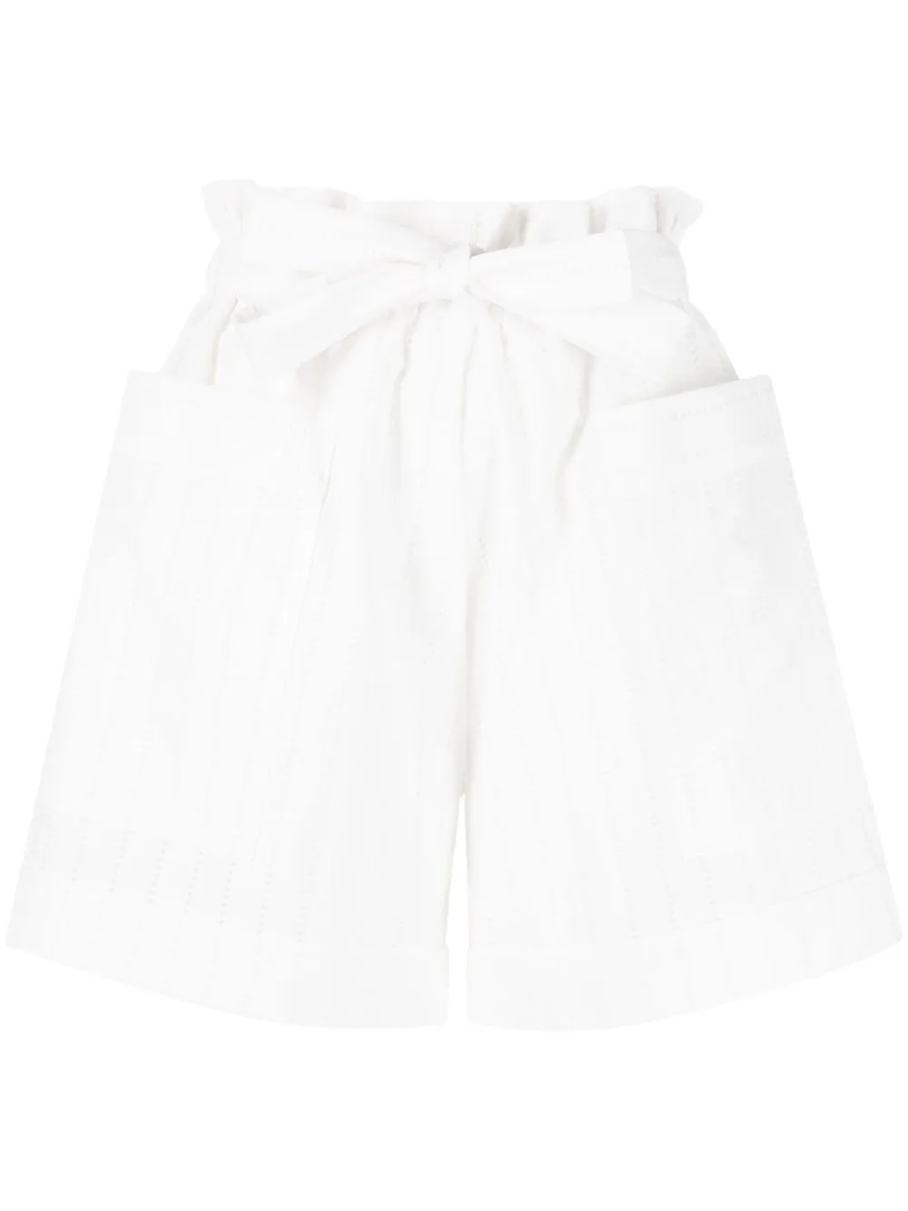 

Piazza Sempione shorts bordados con tiro alto - Blanco