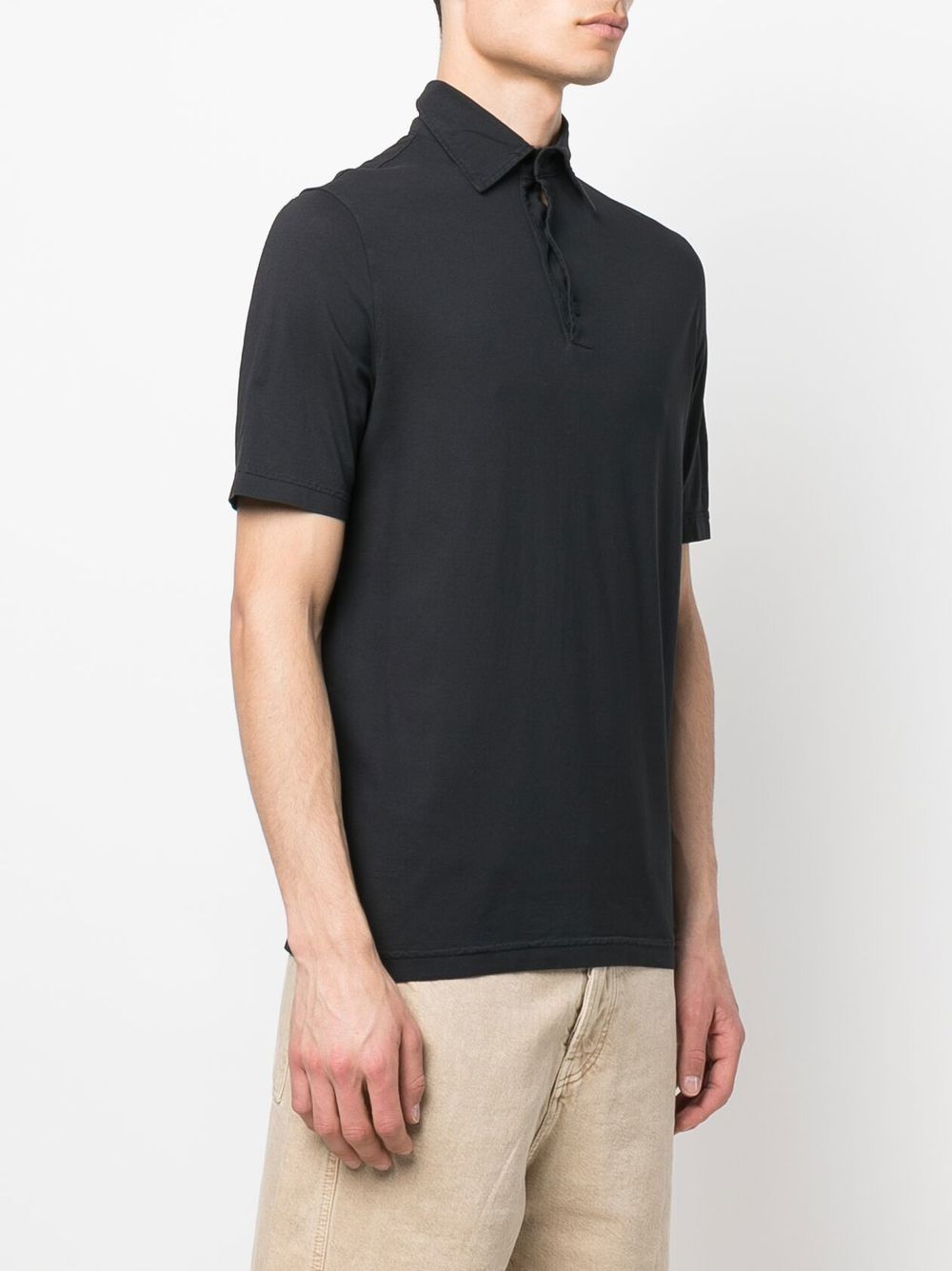 Shop Kired Short-sleeve Fitted Polo Shirt In Blau