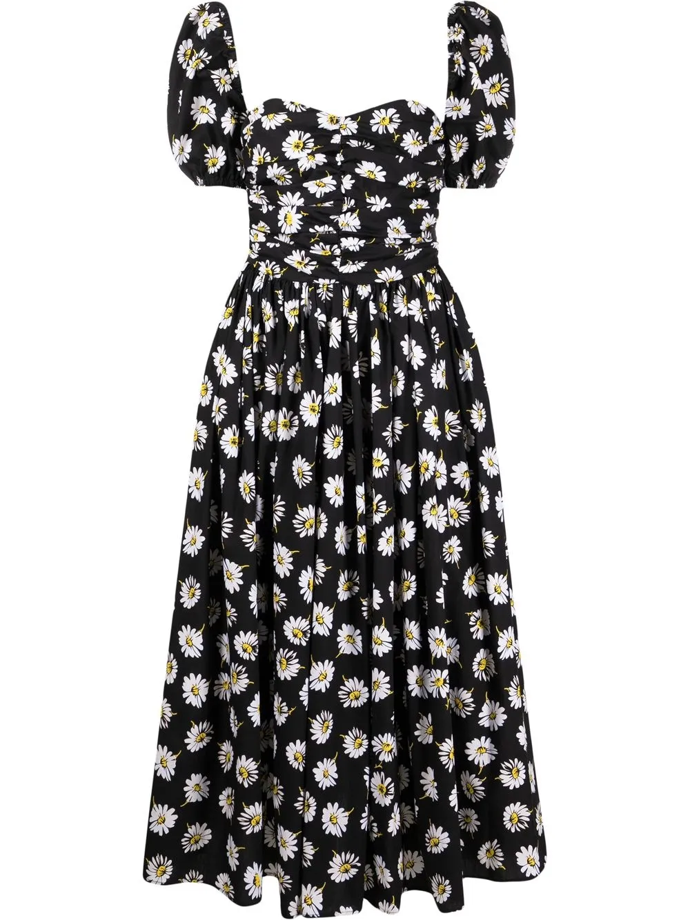 

MSGM vestido acampanado con estampado floral - Negro