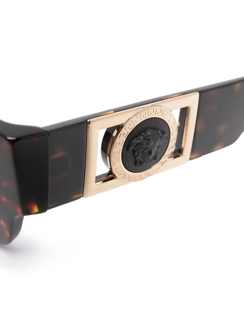 Versace Medusa-plaque Tortoiseshell Sunglasses In Brown