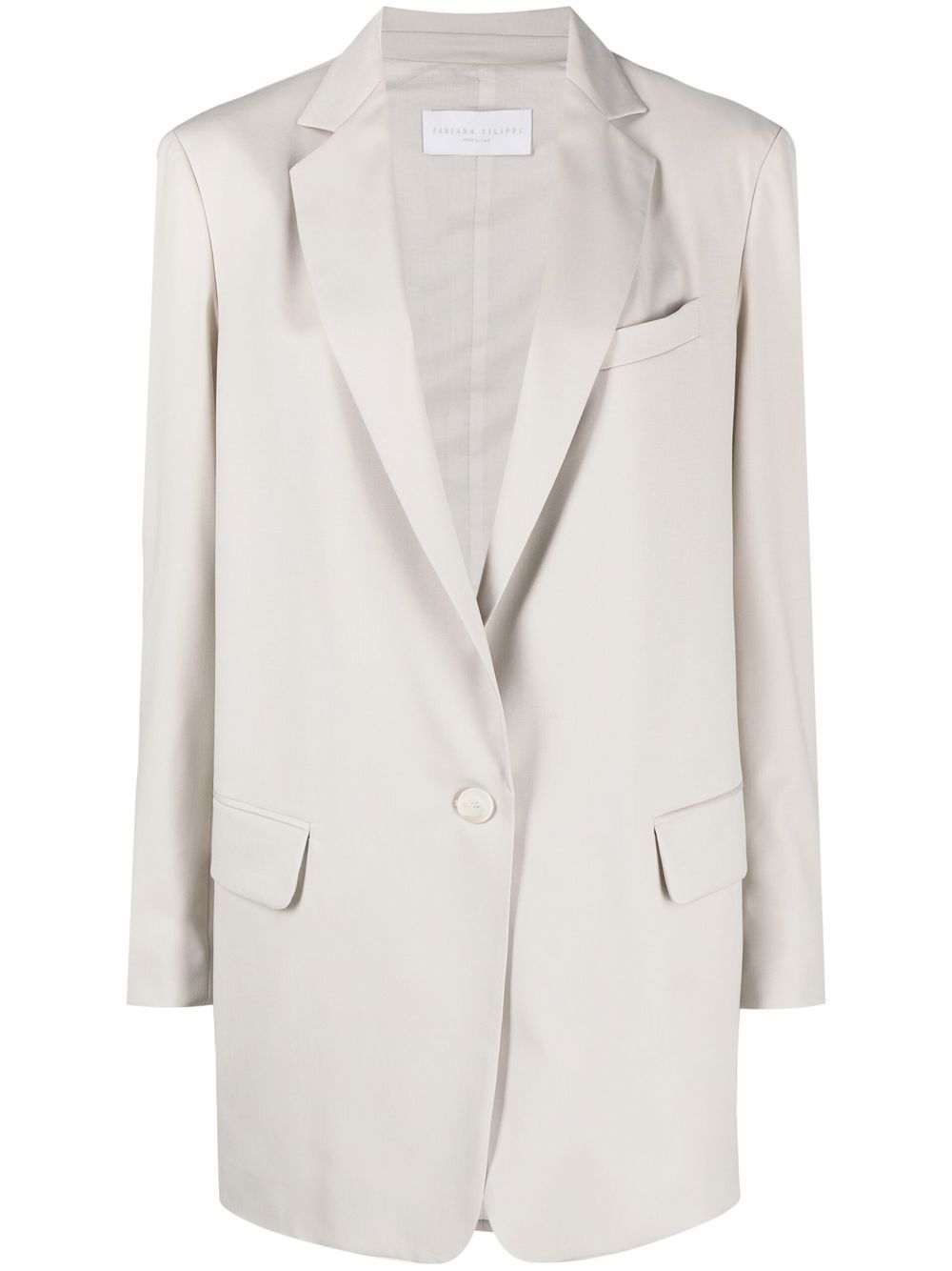 

Fabiana Filippi notched-lapel single-breasted blazer - Neutrals