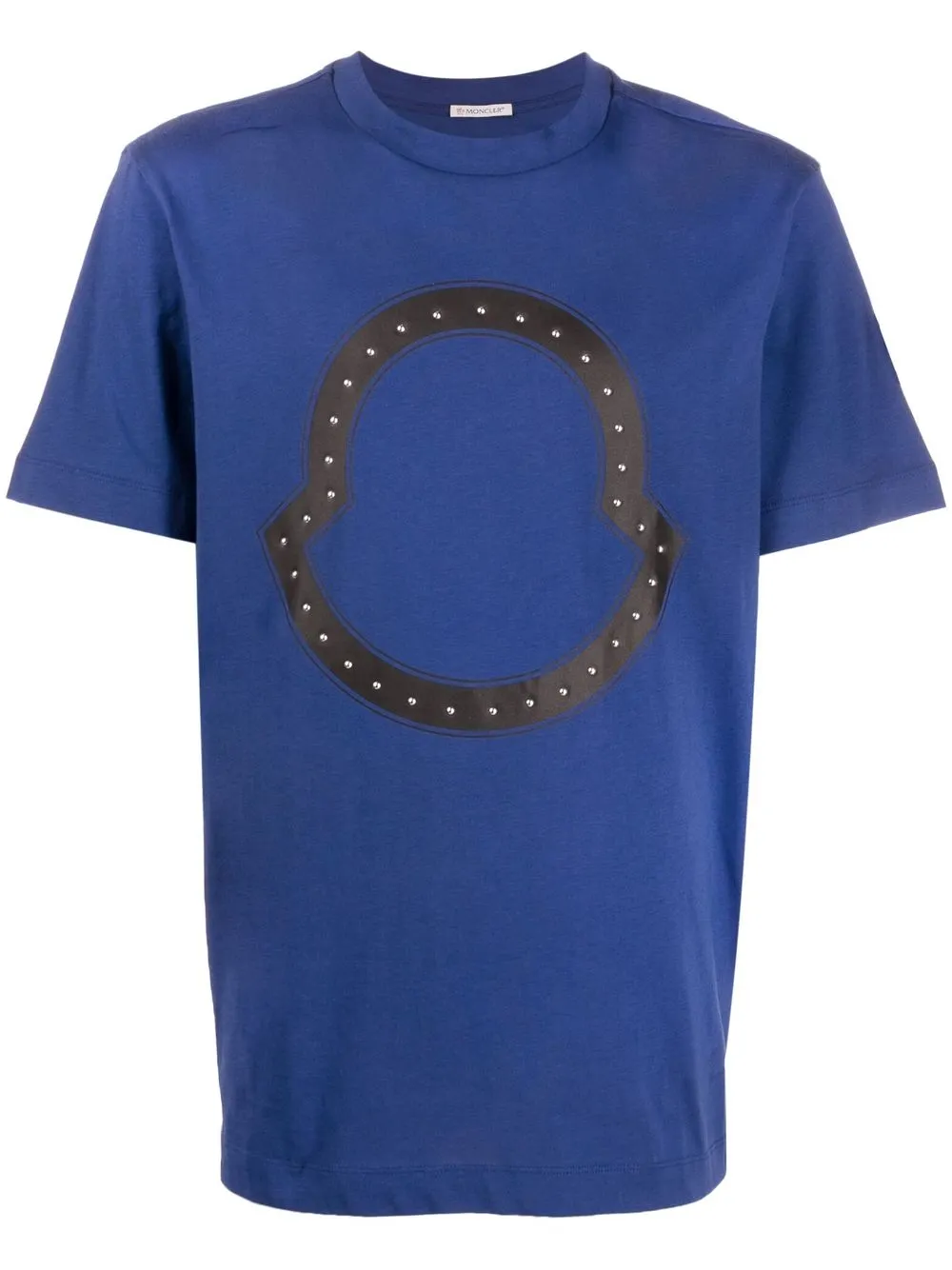 

Moncler studded logo-print T-shirt - Blue