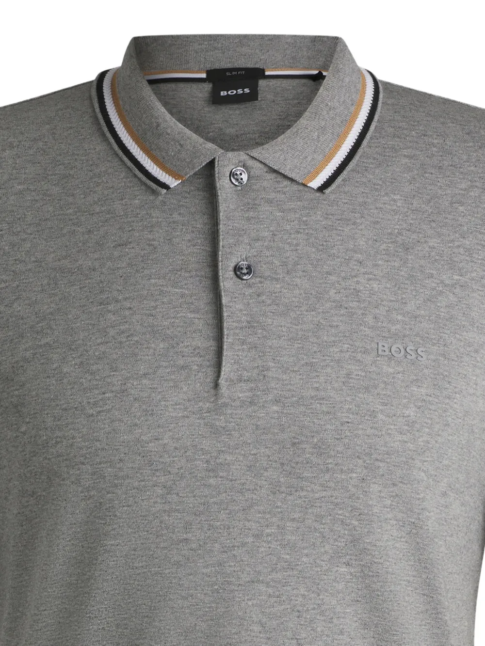 BOSS cotton polo shirt - Grijs