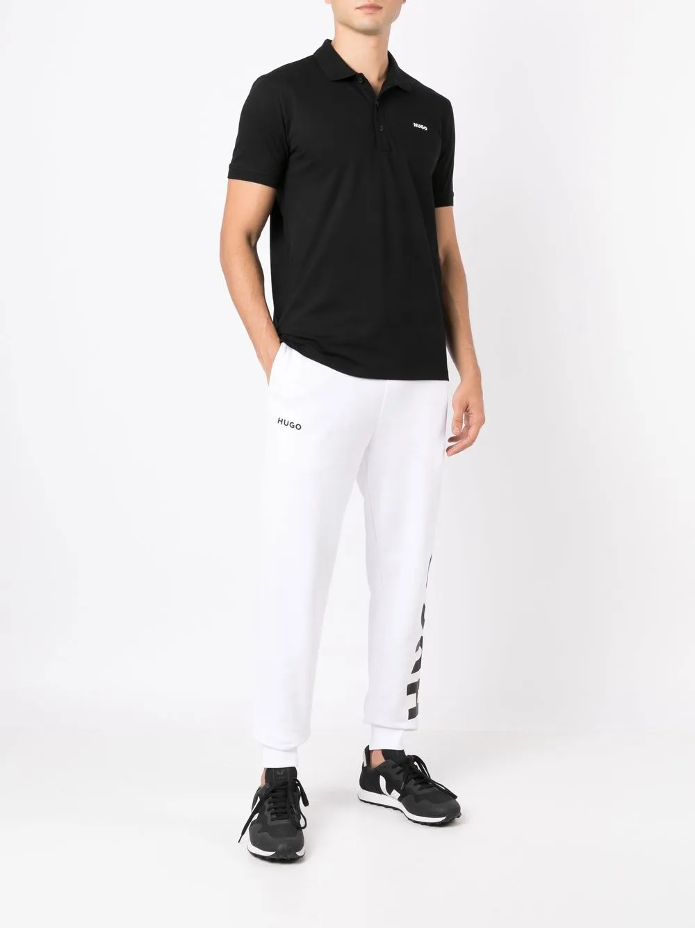 HUGO Trainingsbroek met logoprint - Wit