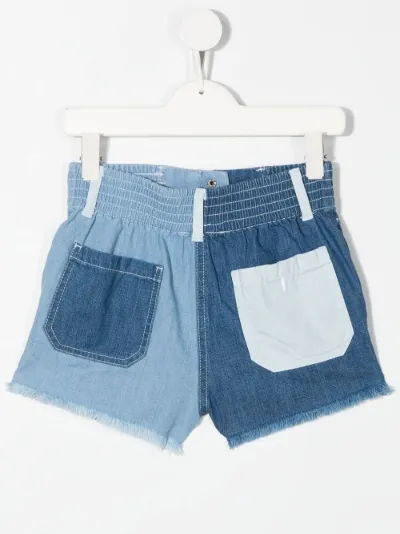 two;tone denim shorts | Stella 