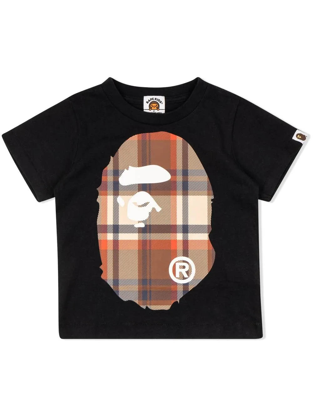 

A BATHING APE® Check Big Ape Head T-shirt - Black