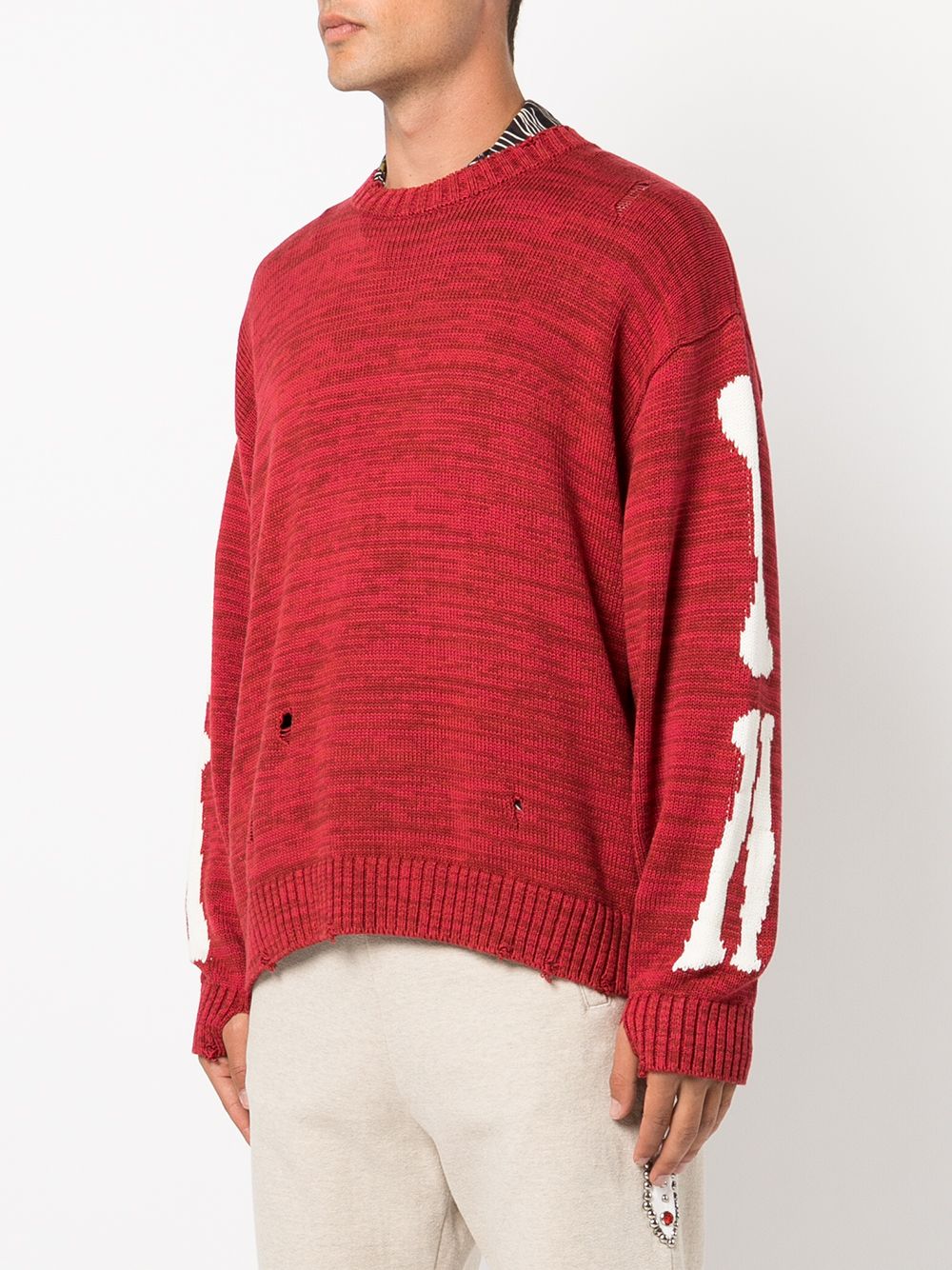 kapital-5g-bone-crew-neck-jumper-in-red-modesens