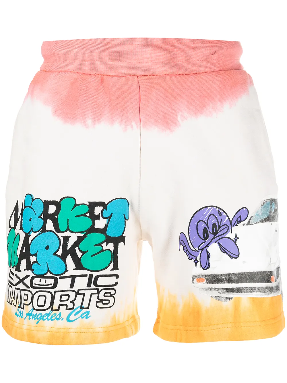 

MARKET Exotic Automobile track shorts - White