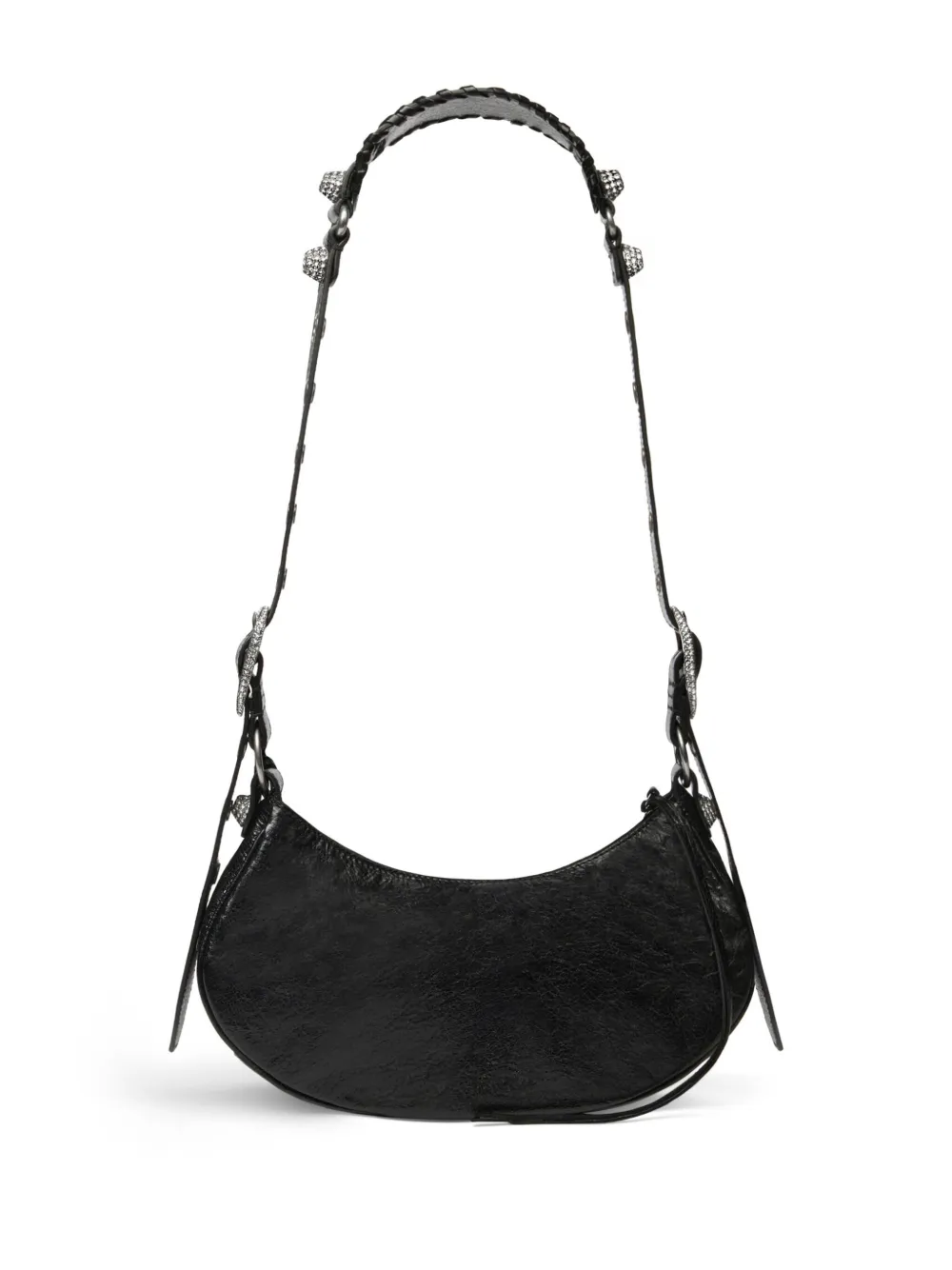 Shop Balenciaga Xs Le Cagole Shoulder Bag In Black