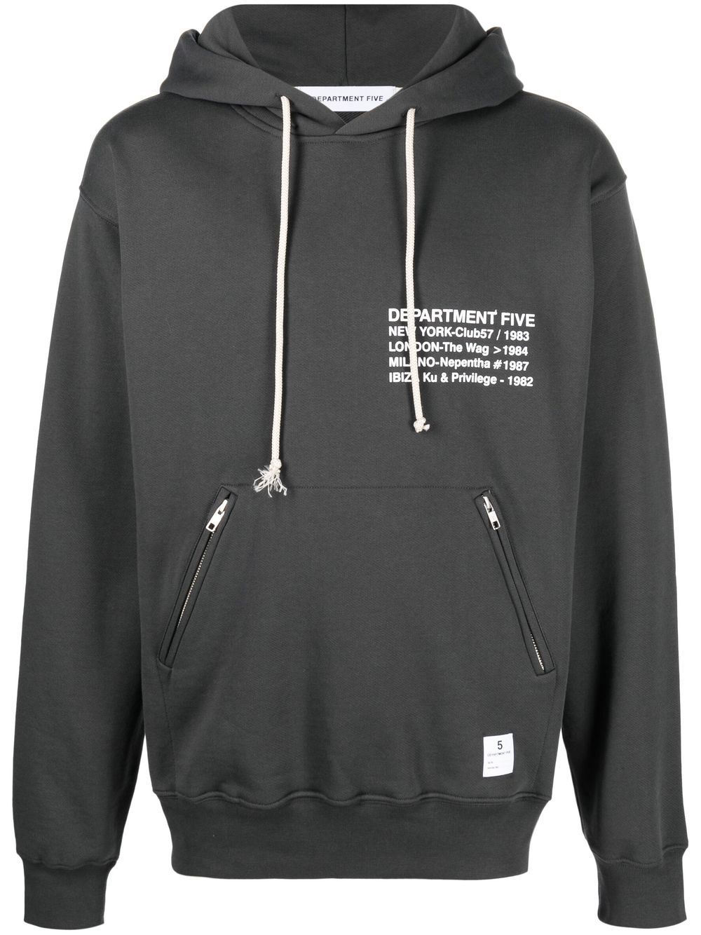 logo-print drawstring hoodie