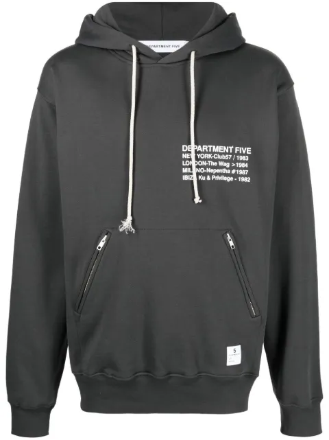 Department 5 logo-print drawstring hoodie