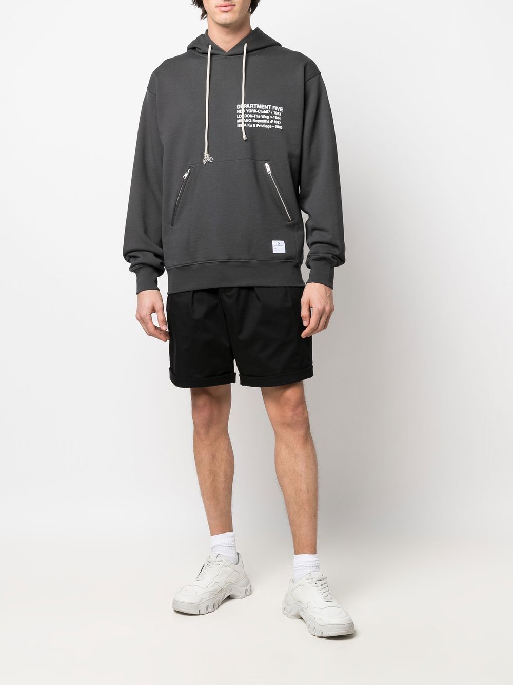 Department 5 Hoodie met logoprint - Grijs