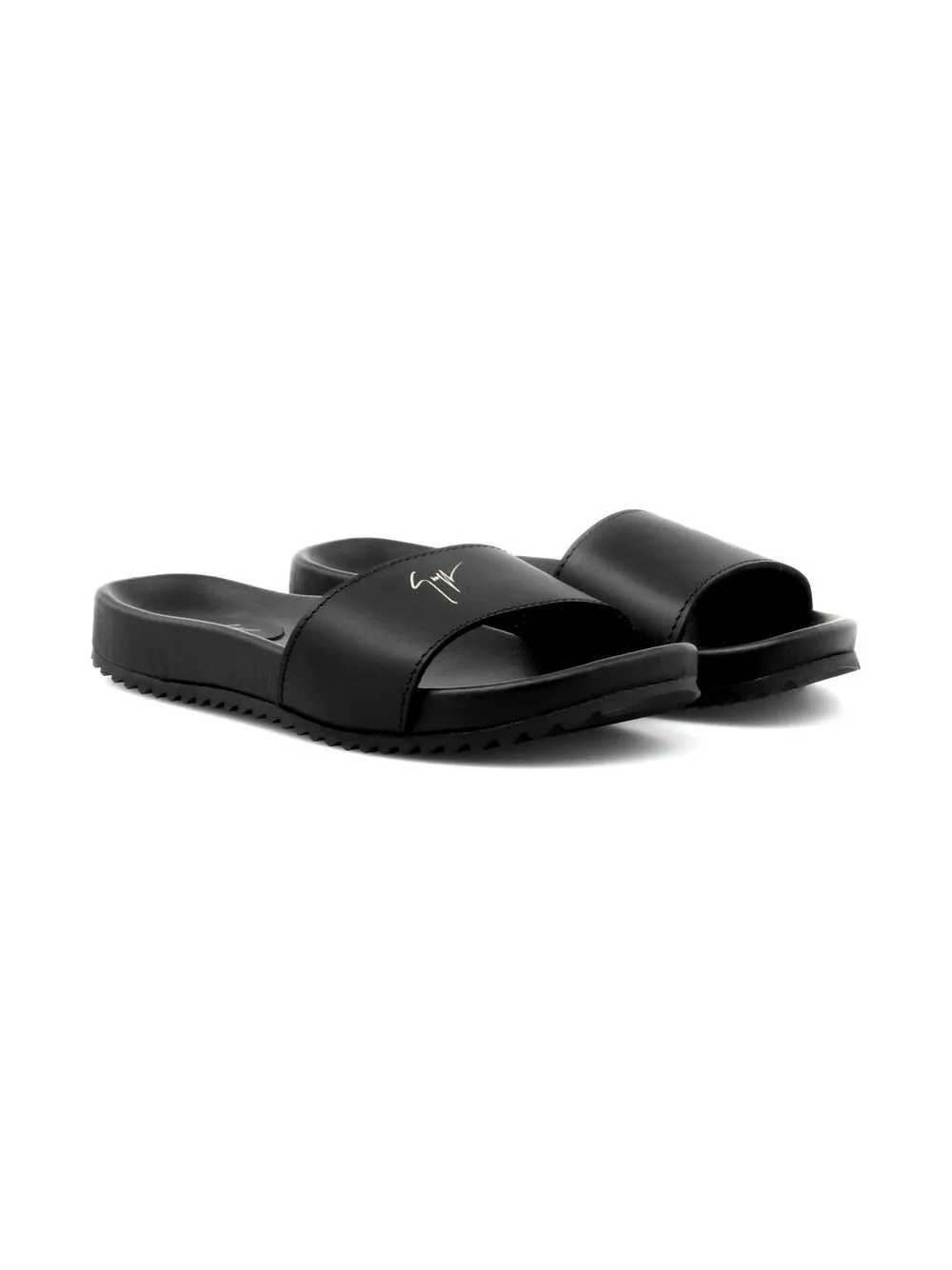 

Giuseppe Zanotti Neil Jr. leather slides - Black